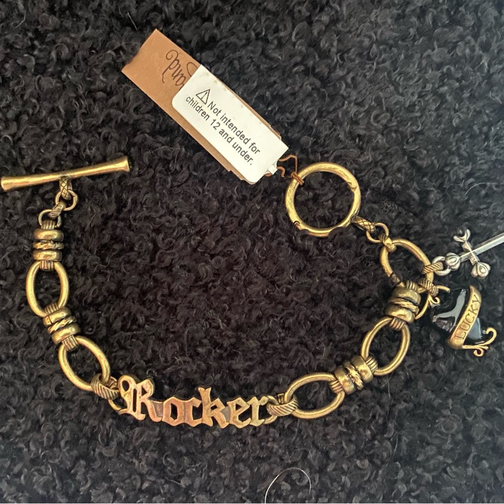LUCKY BRAND Statement ID Bracelet "the ROCKER" with LUCKY Heart Charm
